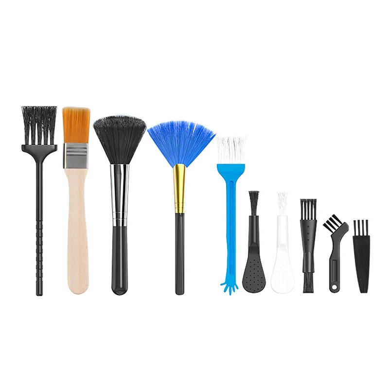 Kit d'outils de brosse pour ordinateur portable, clavier, livres, petits outils, brosses à poussière pour téléphone de voiture, nettoyeur de poussière, accessoires de rasoir, ménage, 10 pièces