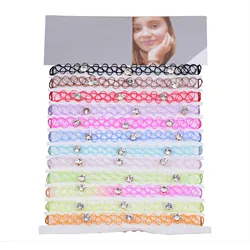 12pcs/lot New Collares Vintage Stretch Tattoo Choker Necklaces Fashion Chokers For Girl Charm Elastic Necklace Female Wedding