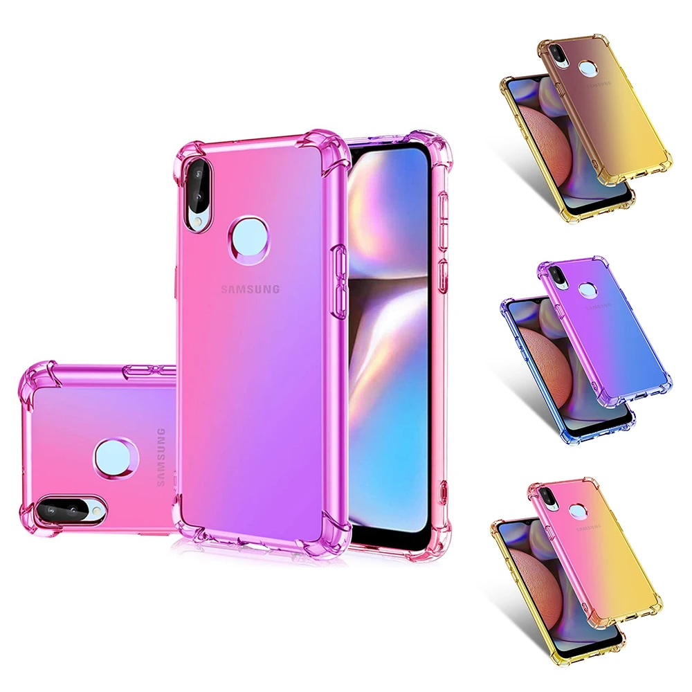 

Luxury Gradient Colors Rainbow Shockproof Case For Samsung A02S EU/US A10S A20S A21S A30S A40S A50S A70S Phone Cases For Women