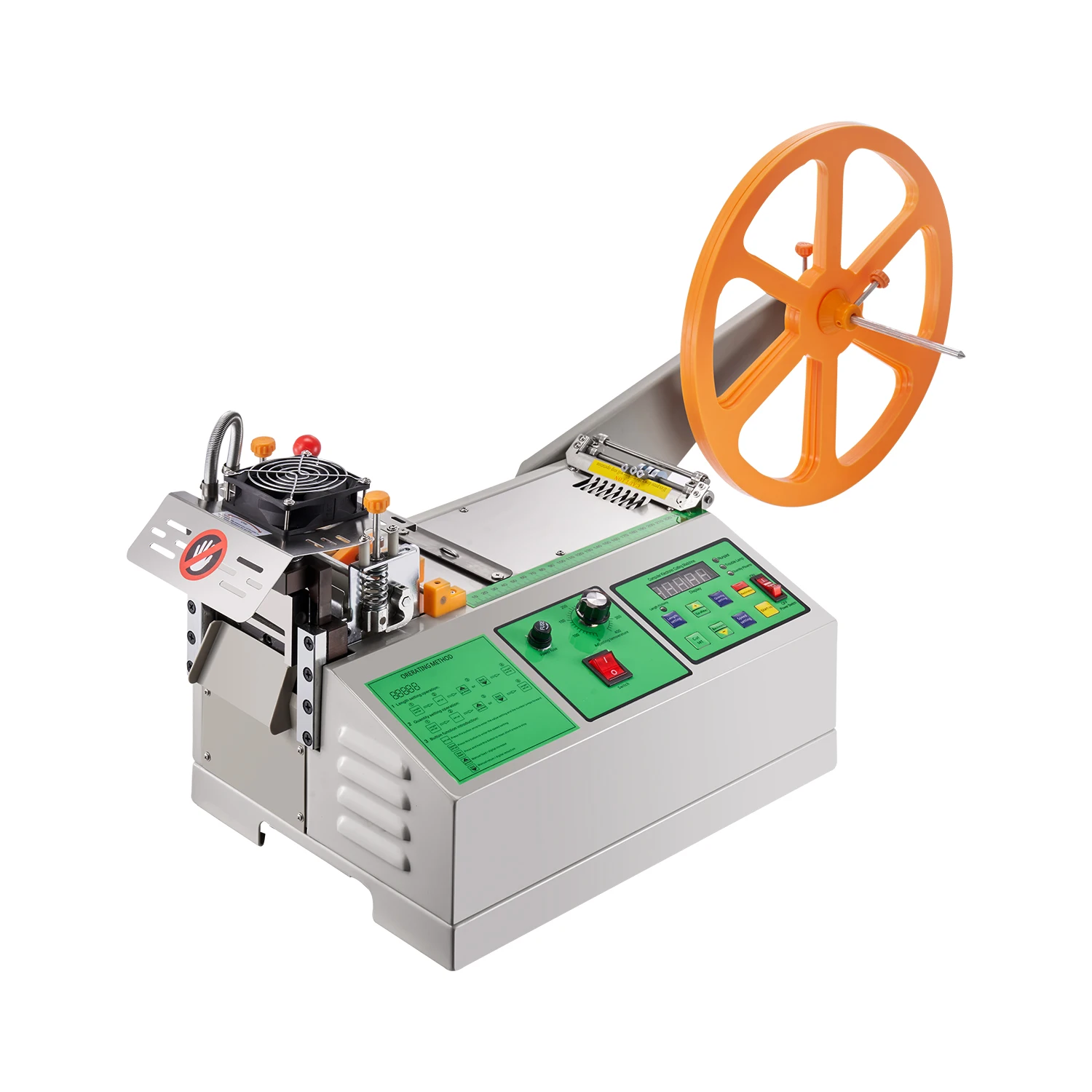 VEVOR Automatic Webbing Cutting Machine Hot Cold Ribbon Cutting Machine with Adjustable Temperature LCD Display for Shoelaces