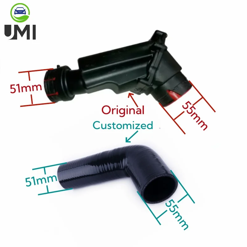

1PC For Volvo V70 S60 S80 XC90 2001-2015 Car Silicone Resonator Hose Tube Pipe Part NO: 30740896