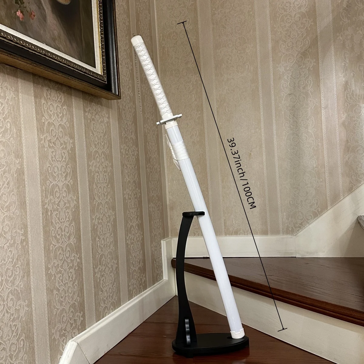 39.3인치 블리치 쿠로사키 이치고 나무 카타나 검 닌자 나이프 카타나 사브르 오리지널 사무라이 사브르 코스프레 액세서리 소품 장난감