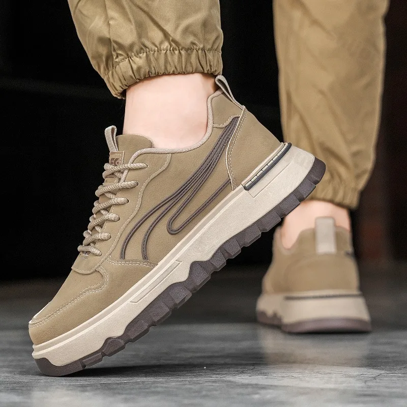 

Men's Retro Niche Low Top Casual Thick Sole Sport Shoes 2025 Autumn Fashion Trend Versatile Comfortable Non Slip Chunky sneakers