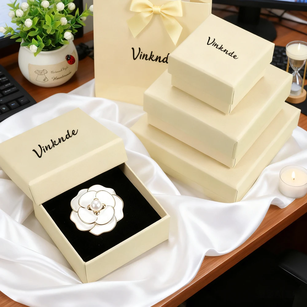 

Personalized Logo Storage Portable Jewelry Lid Box Jewellry Organizer Display Wedding Travel Necklace Earrings Ring Case Gift