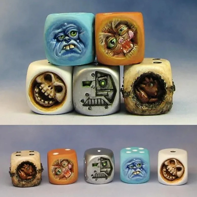 

Monster Dice Funy Monster Face Resin Dice Set Halloween Tabletop Game Dice Set Props Weird Monster Dice Set For Table Games Role