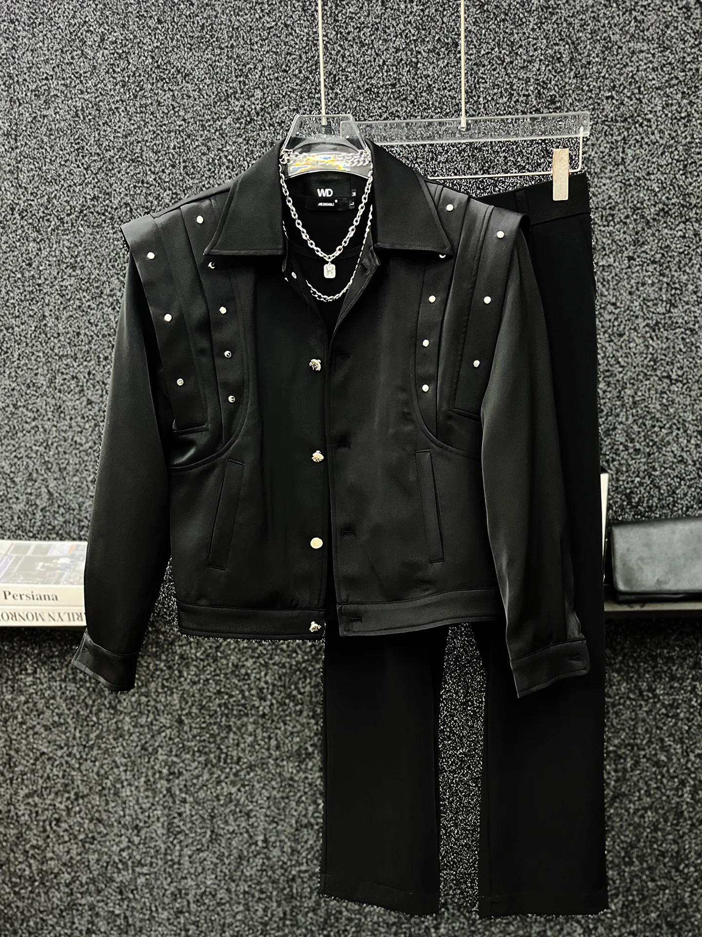 

Усовершенствованная двухслойная деструктивная куртка-жакет для мужчин, осенне-зимняя, в американском стиле, универсальная, молодежная, верхняя одежда