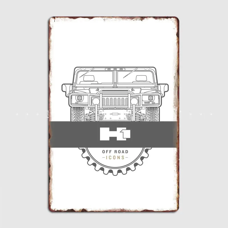 Hummer H2 Classic Car Metal Sign Poster Garage Living Room Decor Sign Cinema Custom Tin Vintage Home Wall Decor