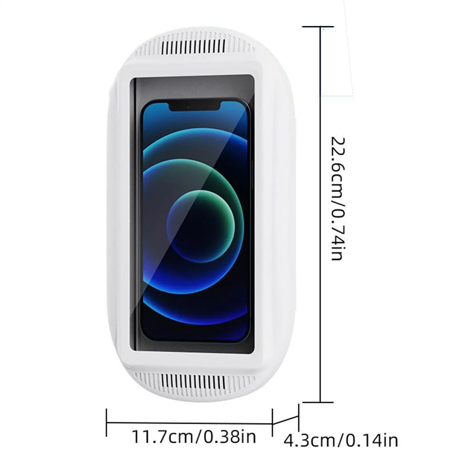 ที่ยึดโทรศัพท์กันน้ำแบบติดผนังด้วยแรงดูด ที่วางโทรศัพท์มือถือสำหรับห้องน้ำ ห้องครัว ห้องนอน