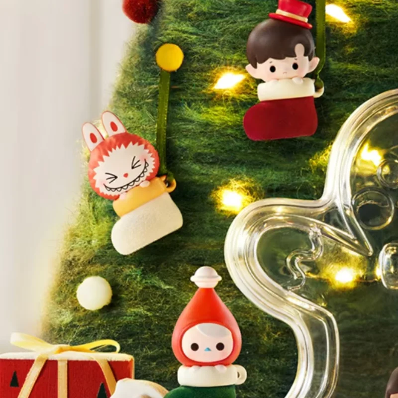 Echte Bubble Burst Kerstsok Serie Blind Box Leuke Hanger Q Versie Van De Klassieke Afbeelding Pop Mystery Box Kerstcadeaus