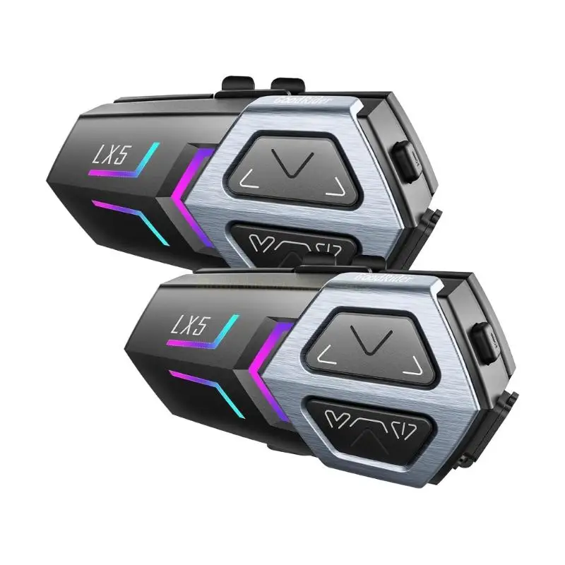

Motorcycle Helmets Wireless Intercom Headsets for Riders 10 Way Group Talk, 2000M Clear Sound Quality, Waterproof