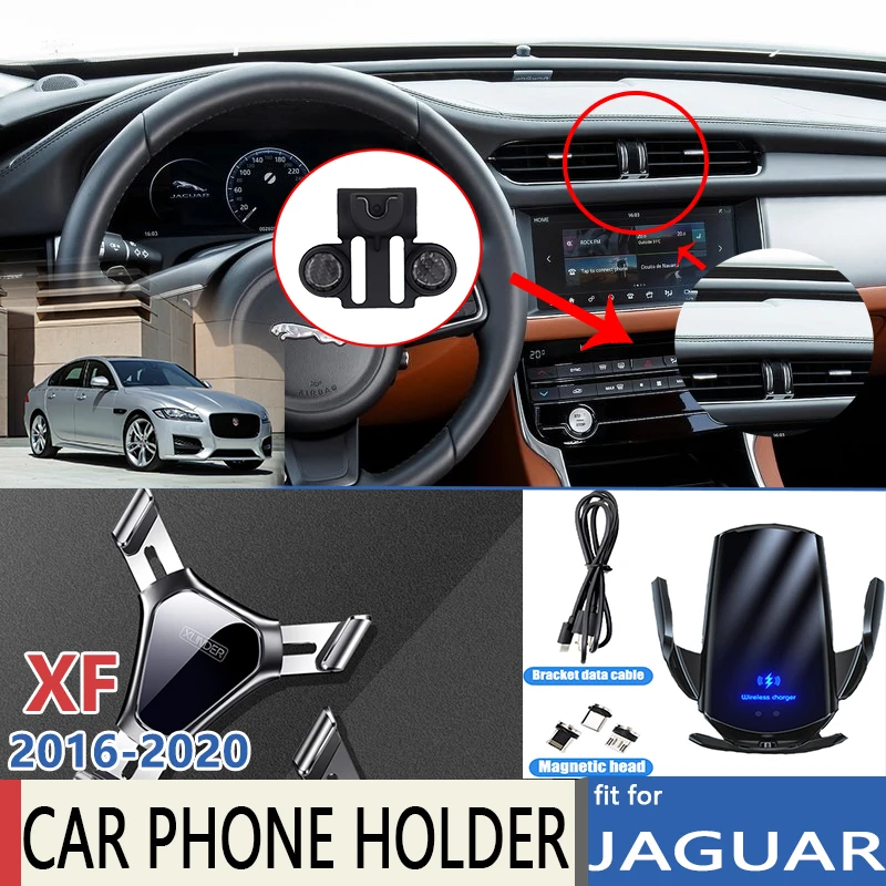 

Car Mobile Phone Holder for Jaguar XF X260 260 2016 2017 2018 2019 2020 Telephone Stand Bracket Air Vent Accessories for Iphone