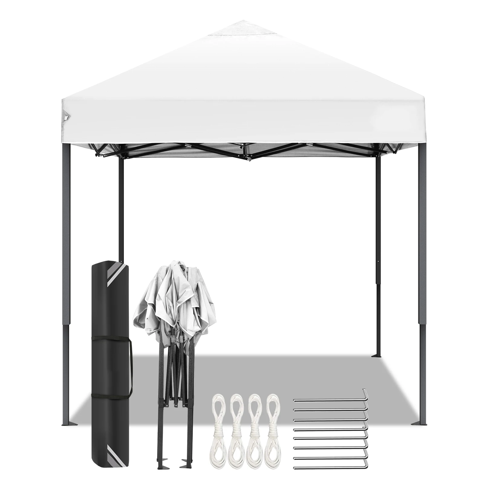 Pop-up Pavilion 6.6×6.6ft Waterproof Stable Winter-proof Pop-up Pavilion, Easy to set up Outdoor Folding Garden Tent, Party Tent