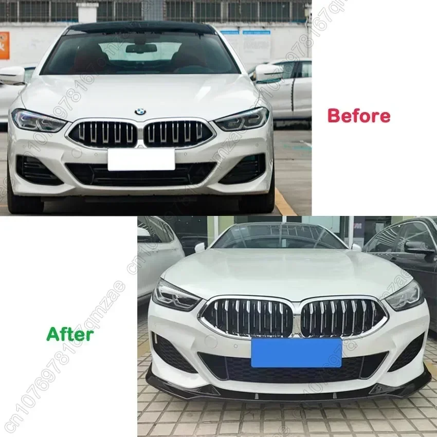 For BMW 8 Series G14 G15 G16 840i 840d M850i M-Sport 2018-2023 Front Bumper Lip Splitter Spoiler Gloss Black Body Kit Tuning