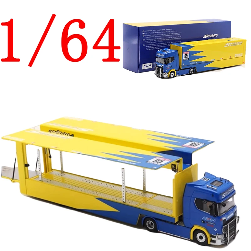 

KENGFAI Diecast 1/64 Scale Scania Alloy Model Car Scania S730 Transport Cart Spoon Play Vehicles Toys for Boys Gift Original Box