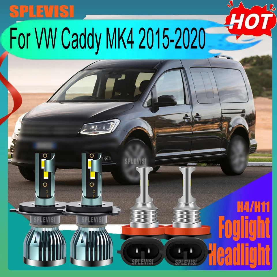 

LED H4 H11 Headlight Fog Light Waterproof IP68 Plug and Play Waterproof IP68 For VW Caddy MK4 2015 2016 2017 2018 2019 2020