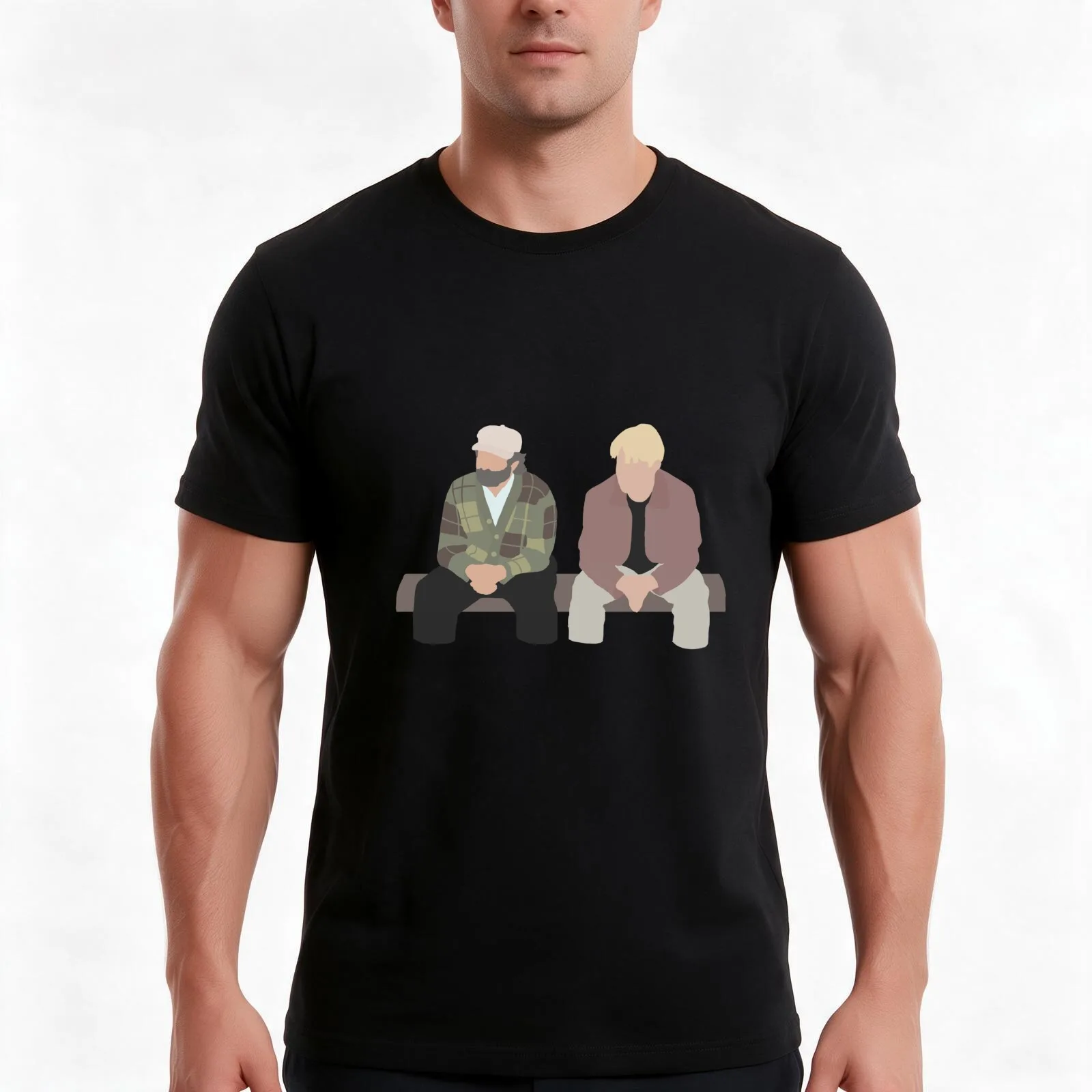 Good Will Hunting illustration T-Shirt, Summer Casual Cotton Tee, Oversized Streetwear Tops, Vintage Graphic Print, 100% Cotton