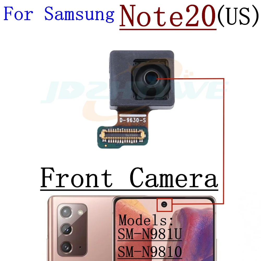 Front Rear View Back Camera For Samsung Note20 N980 N981 Note 20 Small Frontal Main Facing Camera Module Flex Parts