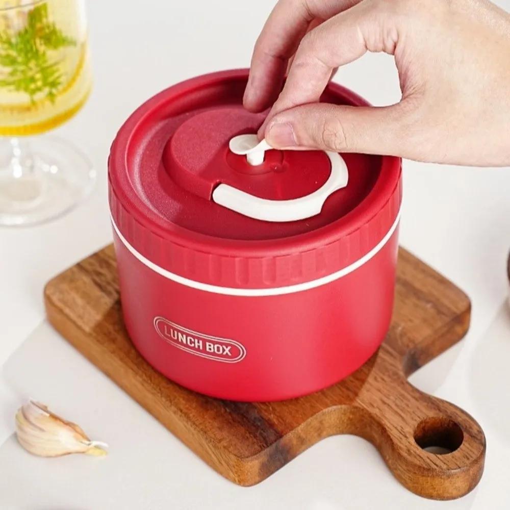 

Sealed Sealed Stainless Steel Lunch Box Practical Round Shape Thermal Lunch Container Stackable Reusable Food Container Camping