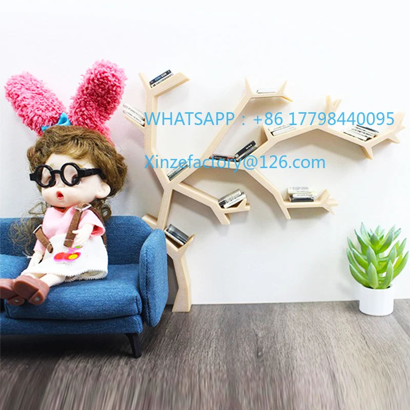 Anpassbare 1 stücke 1:12 Mini Bücherregal Buch Puppenhaus Display Stand Baum Hause Miniatur Möbel Dekor Kinder Wand Bücherregal Zubehör