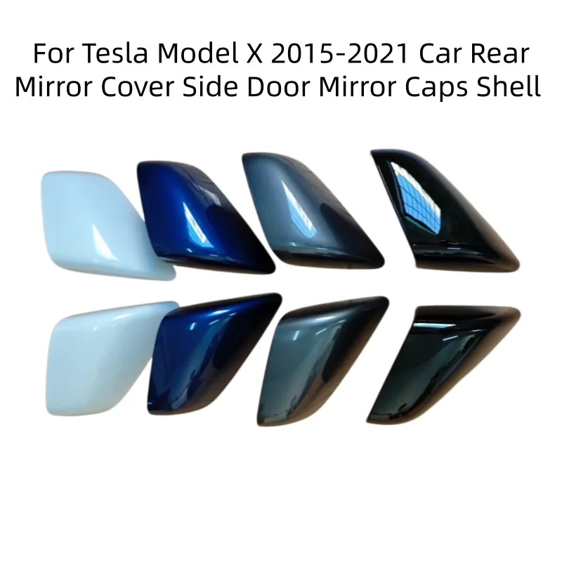 Rearview Mirror Cover For Tesla Model X 2015-2021 Car Rear Mirror Cover Side Door Mirror Caps Shell Replacement Accessories Auto