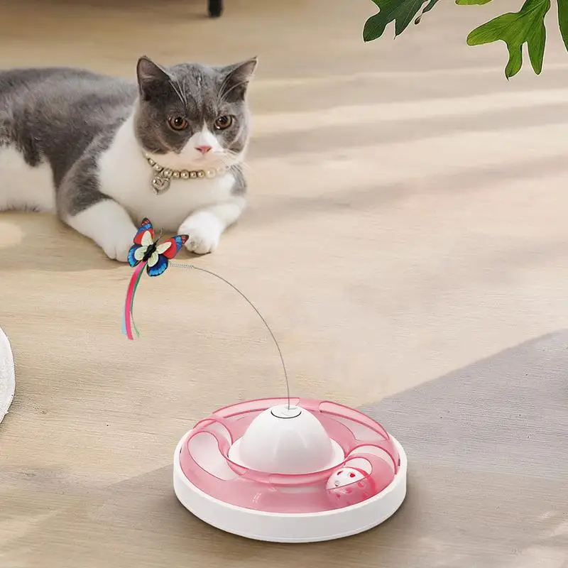 Butterfly Cat Toy Cat Butterfly Toy Safe Cat Interactive Toy Automatic Kitten Toys Interactive Cat Toys With Round Design For