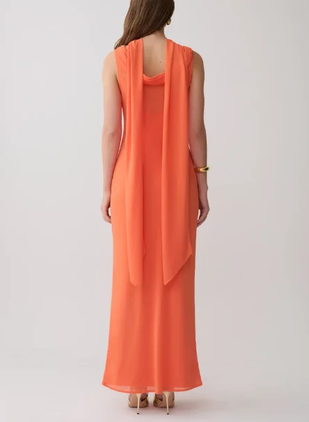 Vestido de noche de lujo personalizado sin mangas hasta el tobillo, corte en A, naranja, vestidos para bodas, invitada, vestido de fiesta, vestidos de gala, abiti prom