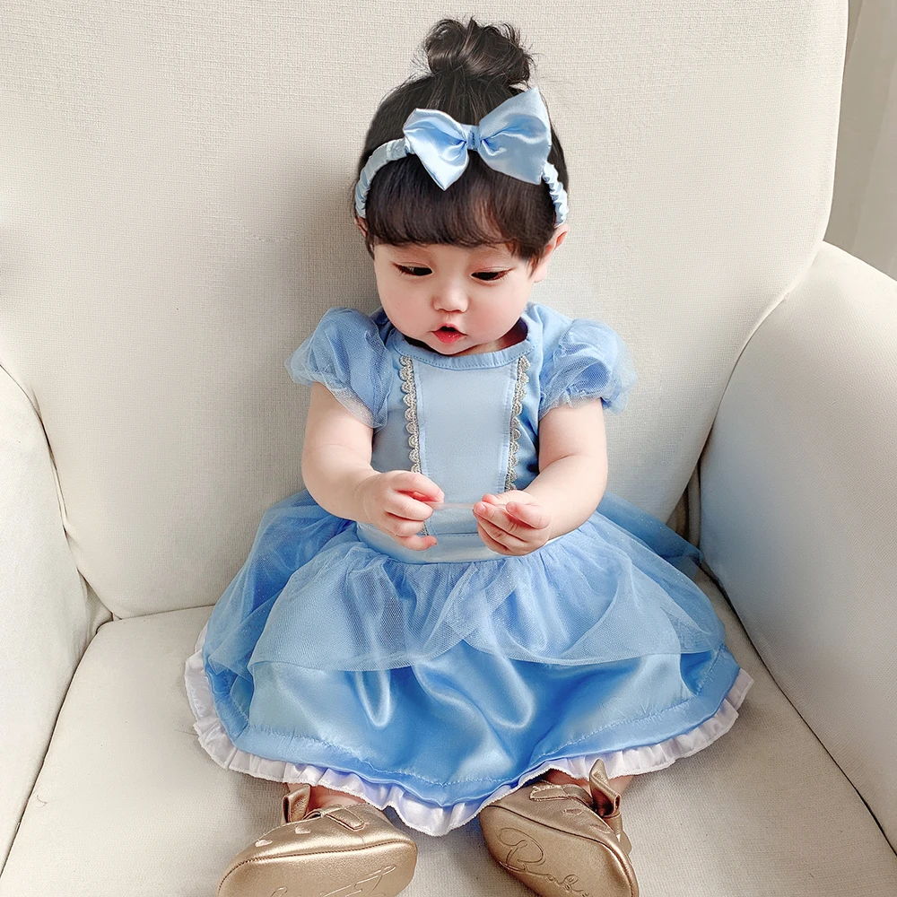 Umorden 6-24M Infant Baby Girls Princess Cinderella Costume Romper Tutu Dress With Headband Birthhday Party Fancy Dress