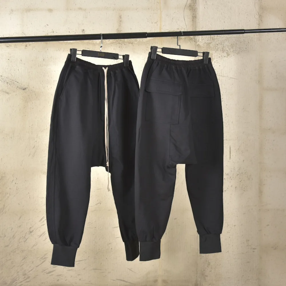 High Street Dark RO Pants Men's New Style Leg Binding Pants Men's Slim Fit Ins Small Foot Casual Pants Autumn and Winter