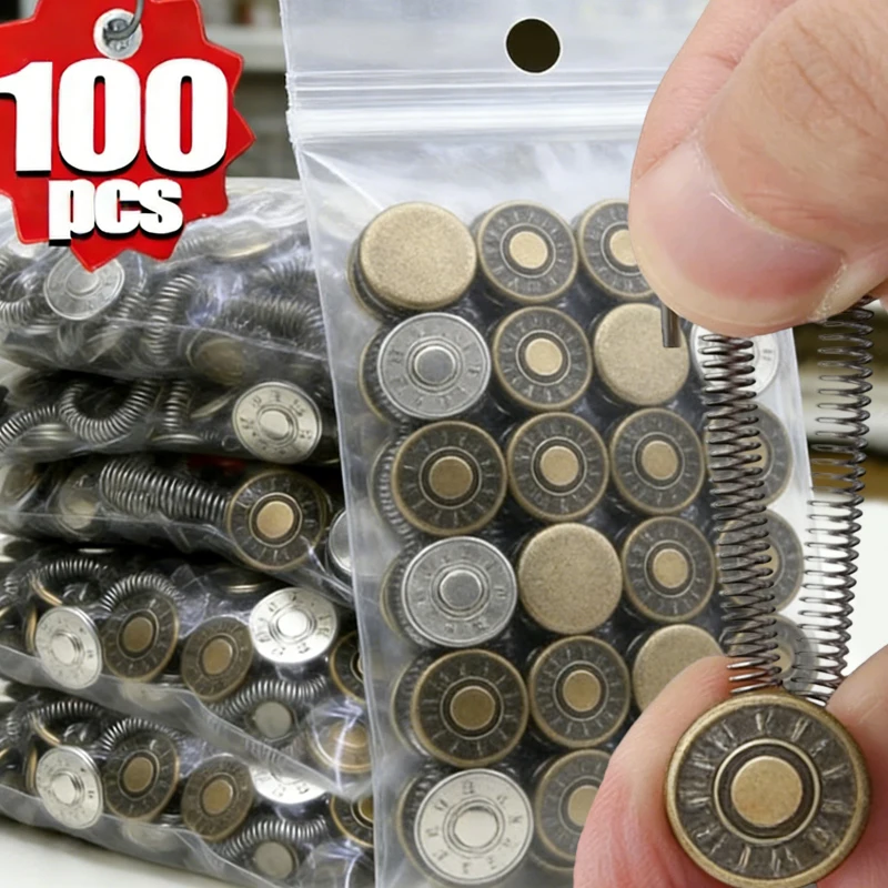 

Металлические широкие пряжки для джинсов без пришивания, регулируемые расширители талии для брюк, пряжки без штифтов для увеличения ширины пояса