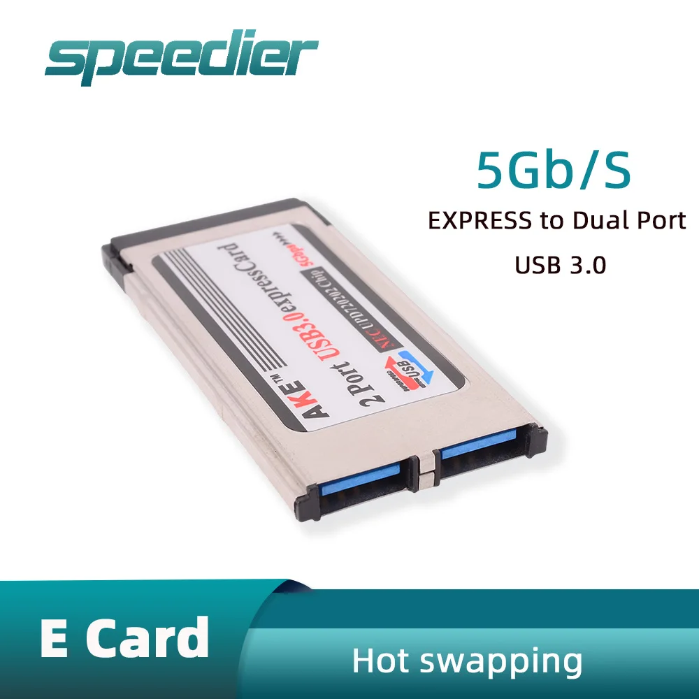 

AKE Notebook Expansion Card EXPRESS To 2-port USB 3.0 ASM1042 34MM Riser 5Gbps for Scanners Printers Storage Devices Cameras