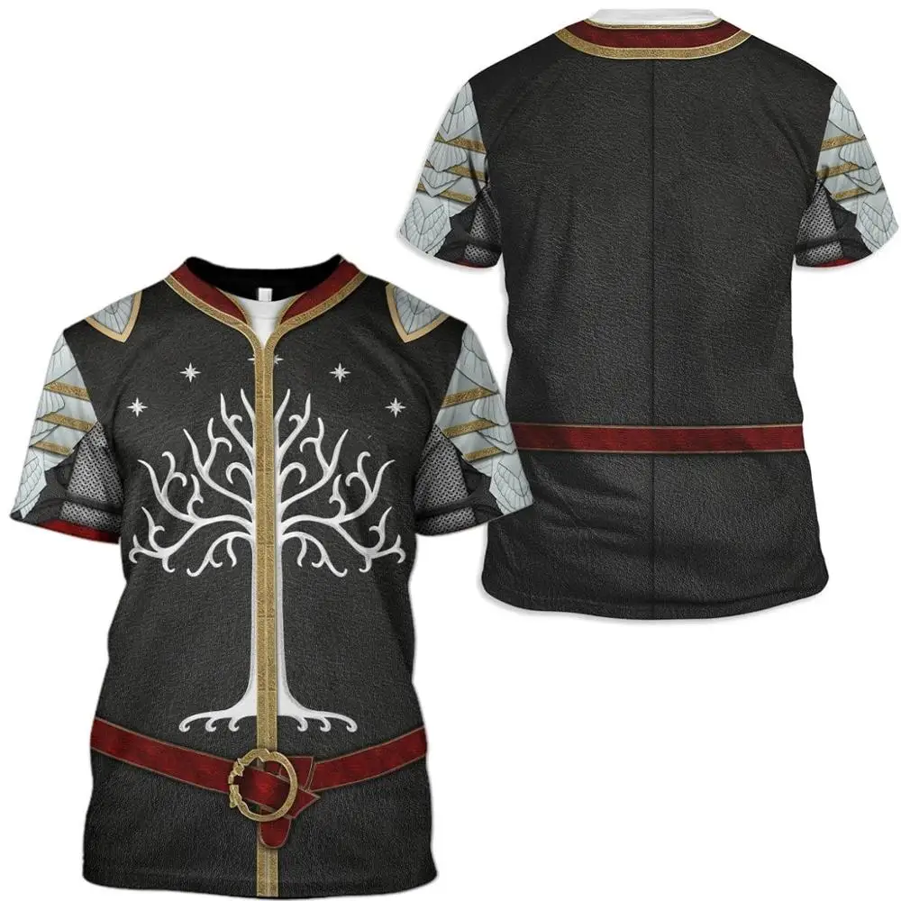 Knights Templar 3D Print T Shirt Men Harajuku Short Sleeve Shirt Street Fashion Casual Unisex T Shirt