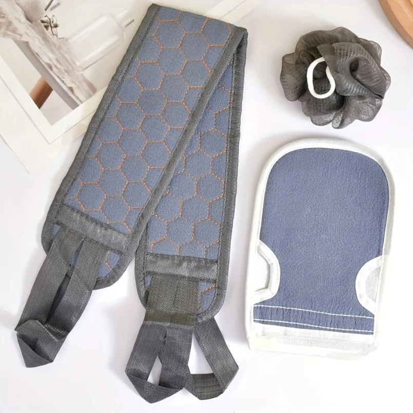 

Shower Exfoliating Back Scrubber Bath Belt Towel Ball Glove Deep Mud Clean Korean Body Washcloth Japanese Rear Scrub Pull Strap