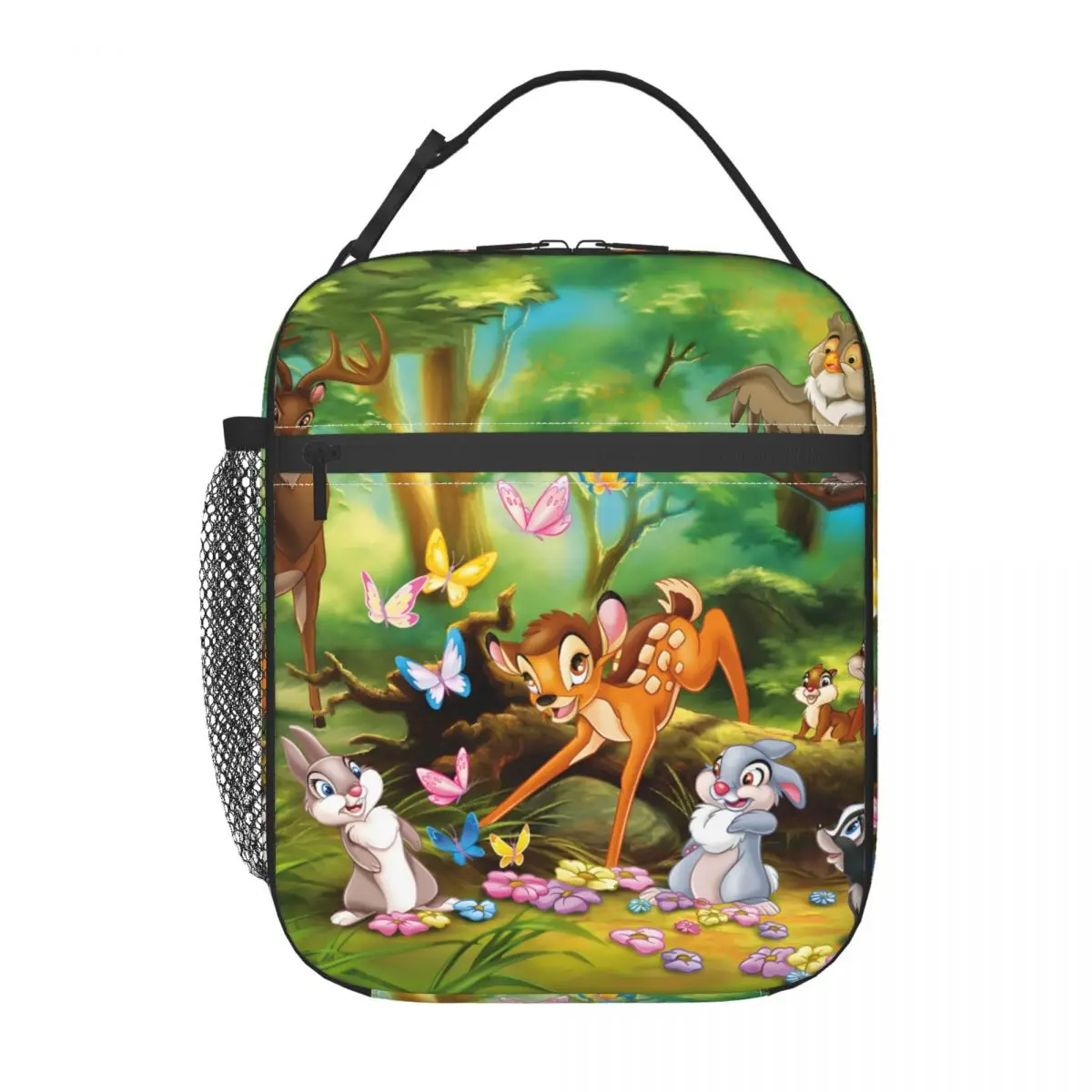 

Custom Bambi Cartoon Hot Insulated Lunch Bags for School Office Food Comic Leakproof Cooler Thermal Lunch Box Women Children
