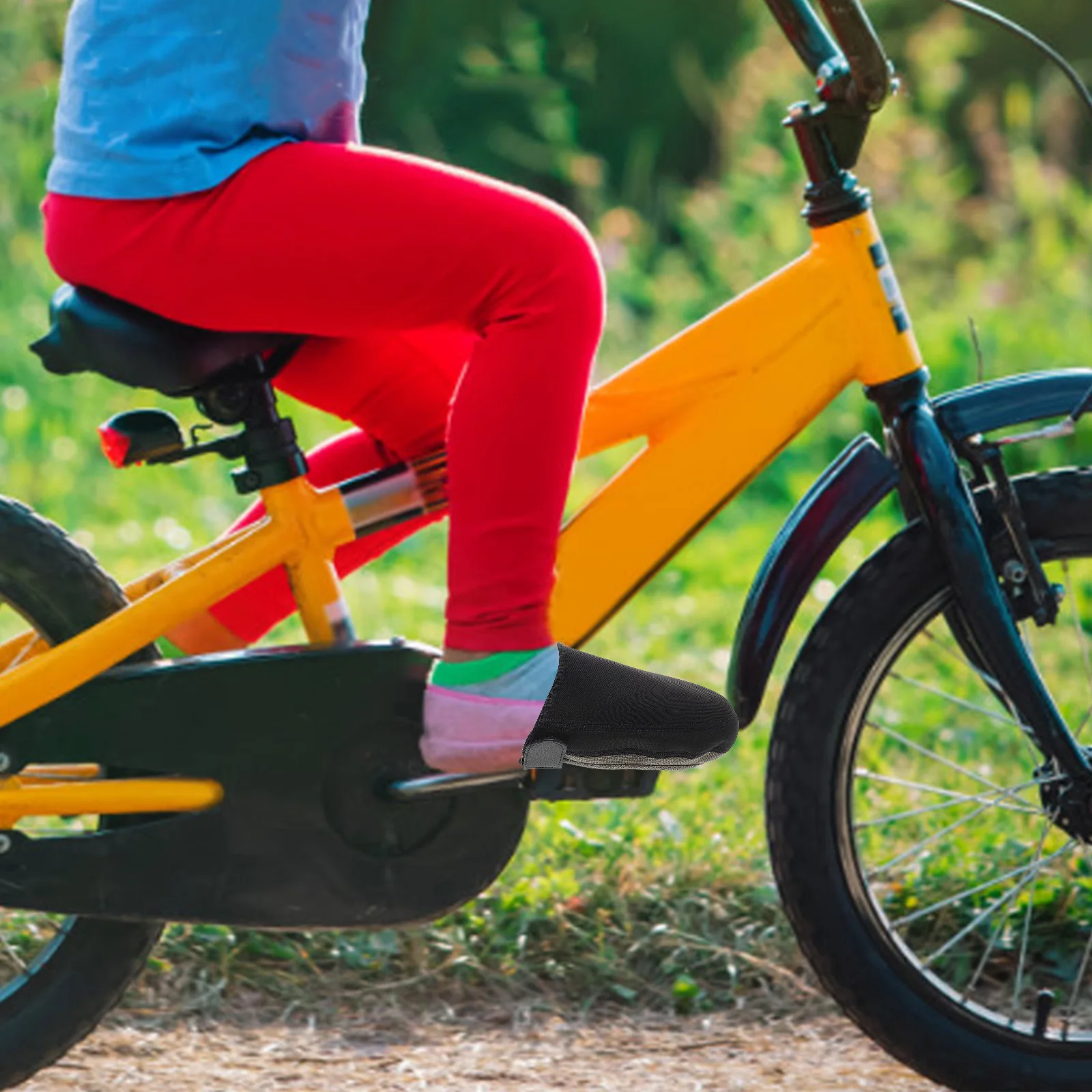 

Mountain Bike Cycling Shoe Covers Outdoor Half Sole Design Windproof Insulated Anti Slip Heel Strap Breathable Cold Weather