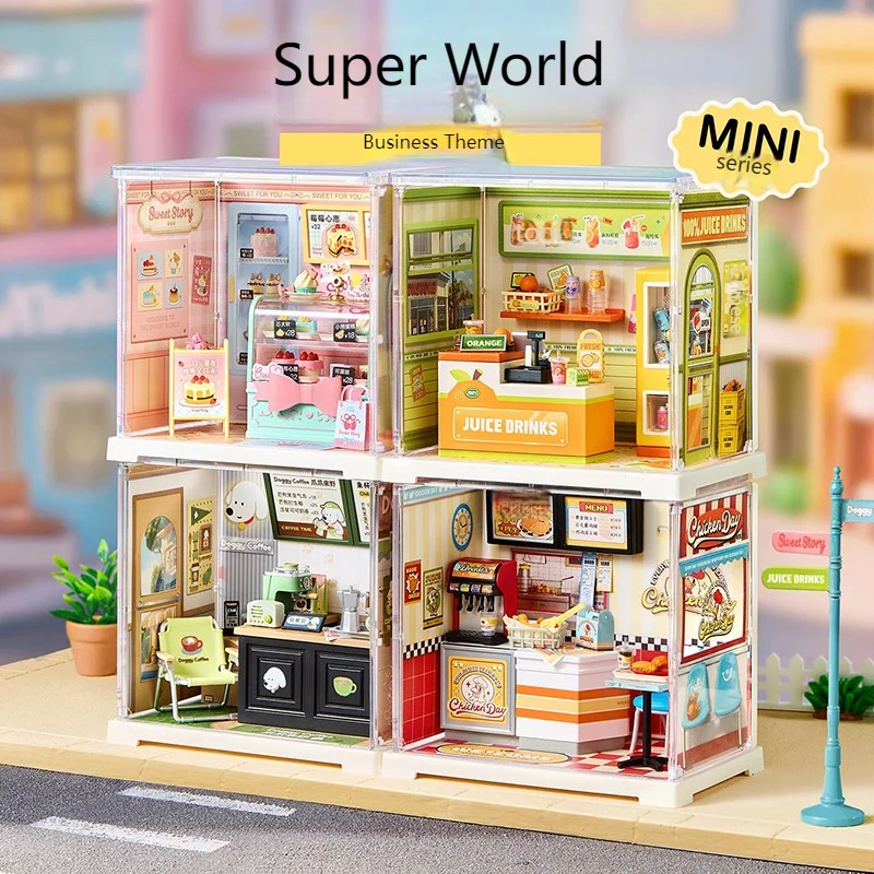 ชุดบล็อกตัวต่อขนาดเล็ก DIY สำหรับสร้างบ้าน โมเดลฉากขนาดจิ๋ว ของขวัญสร้างสรรค์สำหรับผู้หญิง งานฝีมือจิ๋วสุดมหัศจรรย์