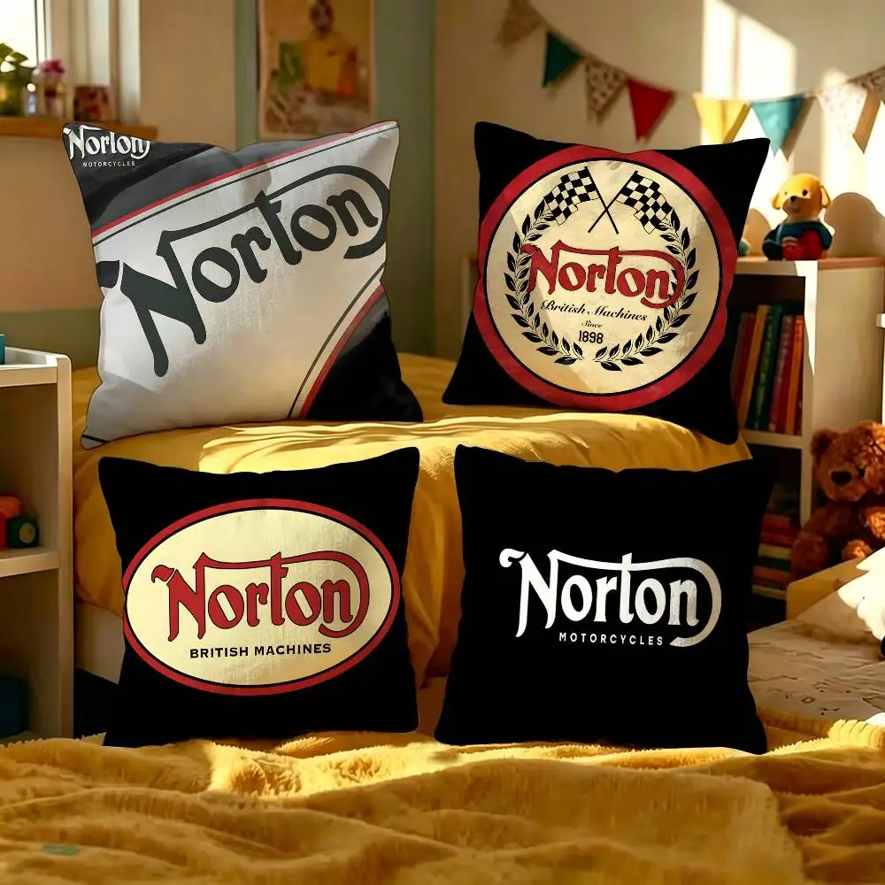 Motorcycle Racing N-Nortons Maple Design Cushion Cover Happy Autumn Harvest decor Holiday Decorati Pillow Cover