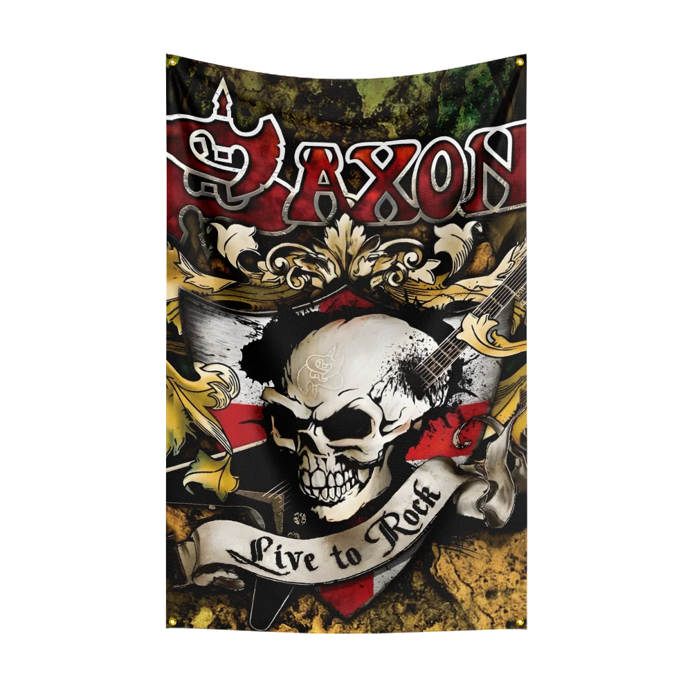 3x5 Ft Heavy Rock Band S-Saxons Flag Polyester Digital Printing Banner for Bedroom Wall Art Out Door Tapestry Decora - Image 3