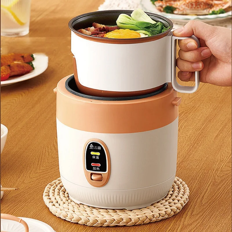 1.2L MultifunctionaI Mini Non-stick Rice Cooker Noodle Cooker Porridge With Steamer Automatic Keep Warm Pot Kitchen Appliances