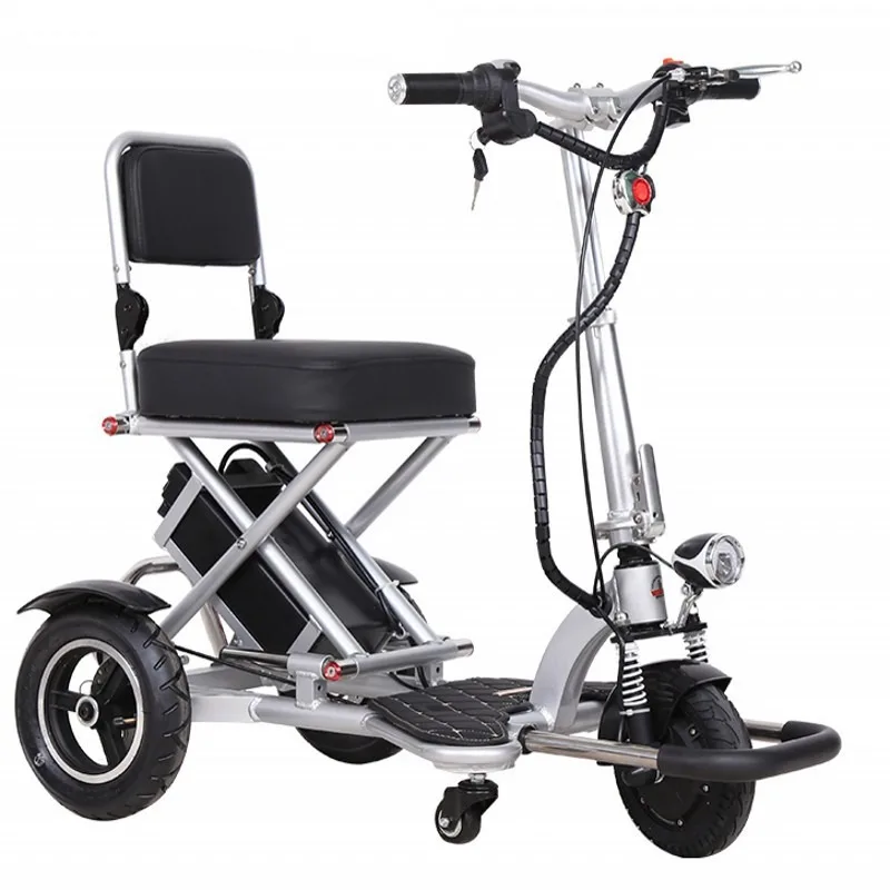 

Folding scooter, elderly electric tricycle, disabled CE certified leisure and household lightweight tricycle, electric vehicle