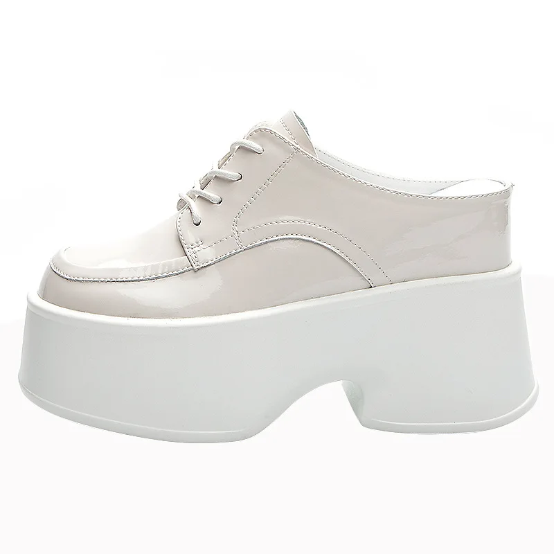 

2025 New Slippers Natural Cow Genuine Leather Platform Wedge Sneakers Pumps Summer Women ROME 11cm Hidden Heels Vulcanize Shoes