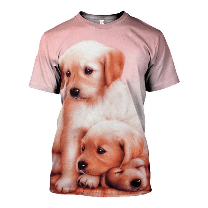 Fashion 3D Dog Pet Print Men's T Shirt Casual O-neck Loose Short Sleeve Tops Fashion Trend Summer Oversized T-shirt Men Clothing image 5