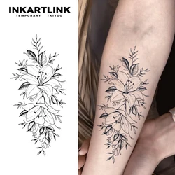 Flowers Temporary Tattoo,Lasts To 15 Days New Technology Magic Waterproof Semi Permanent Sticker.