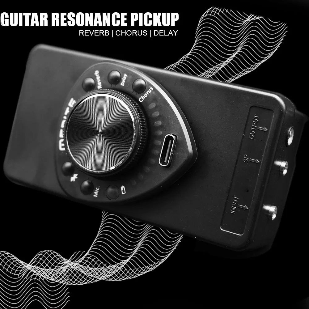 

P10 Guitar Resonant Pickup Resonance Sound Pickup with Reverb Chorus Delay Effect for Guitar for Classical & Folk Guitar