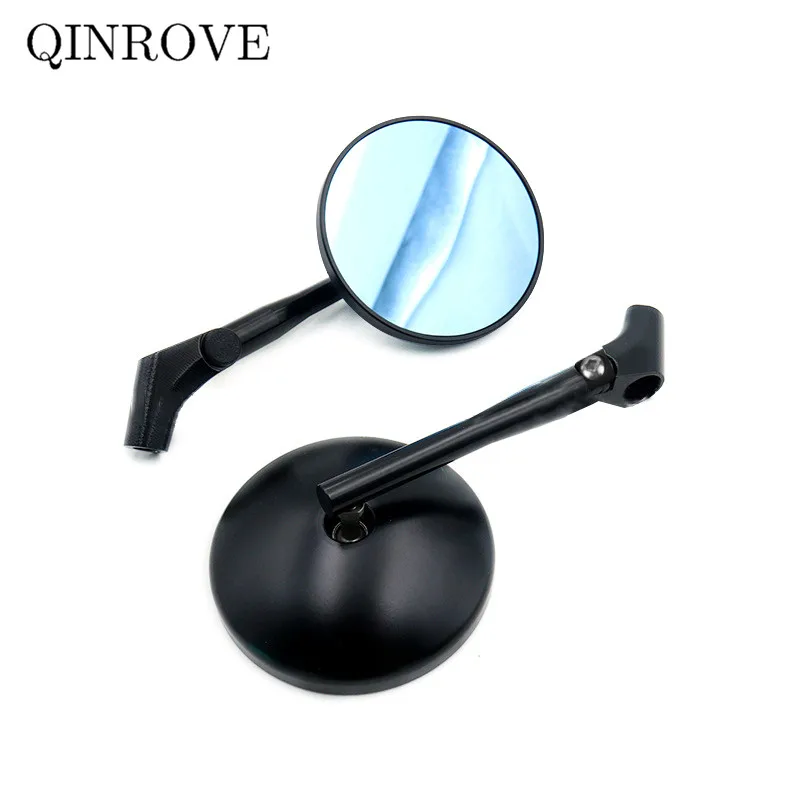 Blue Glass Motorcycle Aluminum Alloy Rear Mirror 8 10MM Foldable Mirror Universal For Aprilia SR 50 RX125 BMW S1000R 310GS R9T