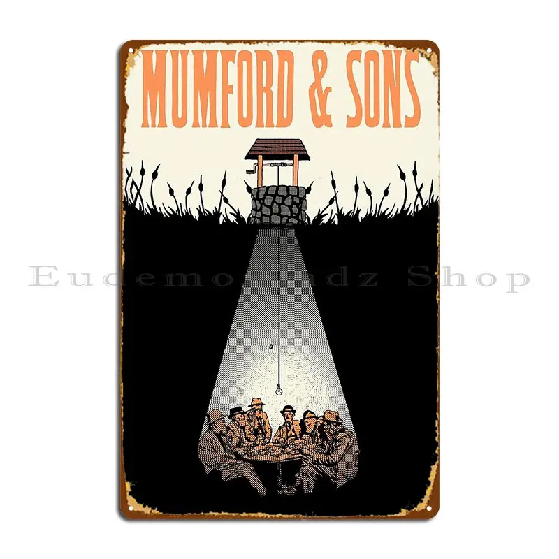 Mumford Concert and Andamp لوحة معدنية ملصق لوحات الحفلات غرفة المعيشة جدار ديكور مصمم تين تسجيل ملصق #1