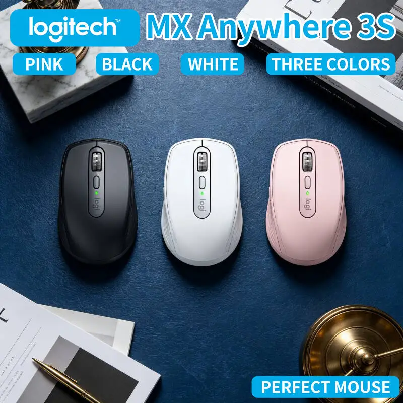 Creator MX Anywhere 3S - 8000 DPI, Hyper-Scroll, USB-C Charging, Multi-OS Compatibility for Graphic Design Work