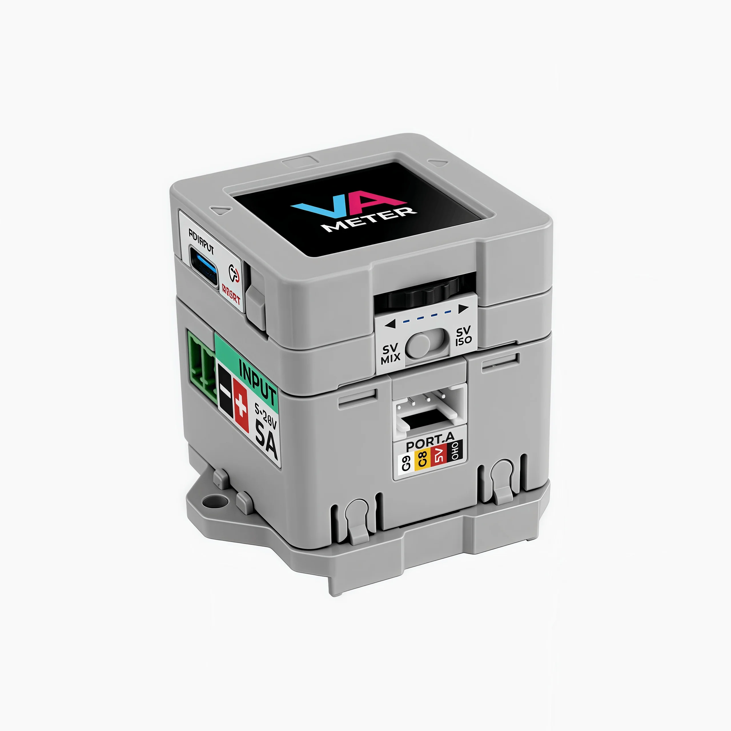 M5Stack VA Meter เครื่องวัดกําลังไฟฟ้าความแม่นยําสูงแบบตั้งโปรแกรมได้ M5StampS3 การวัดแรงดันไฟฟ้าและกระแส