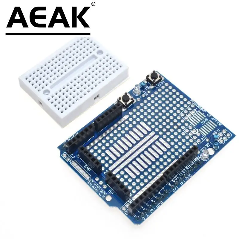 AEAK UNO Proto Shield prototype expansion board with SYB-170 mini bread board based For ARDUINO UNO ProtoShield