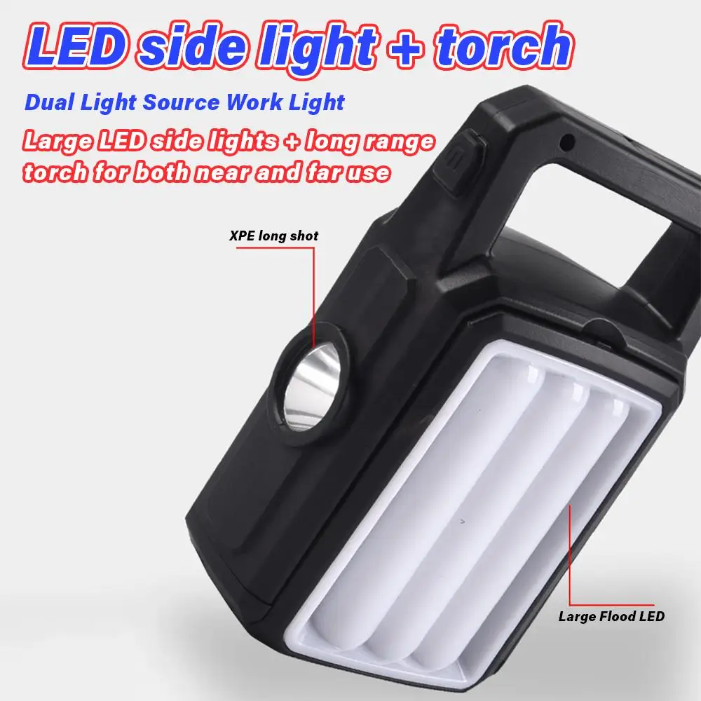 Portable Foldable SOLAR Light Rechargeable Spotlight Multifunctional Flashlight High Brightness Long Battery Life For Camping