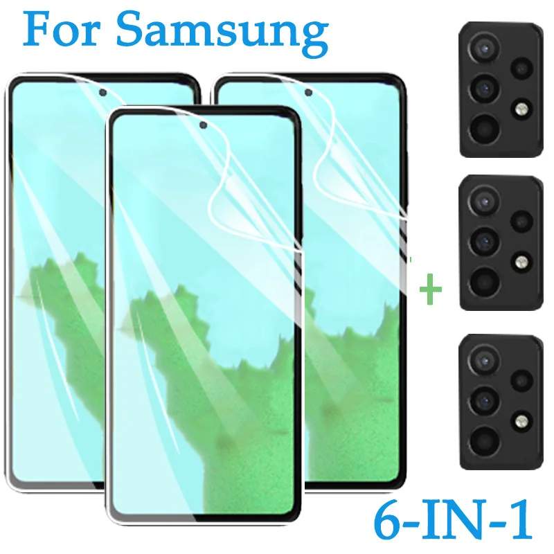 

A54 Screen Protector For samsung a14 soft glass a34 a52 s a53 mica de hidrogel galaxy A13 A73 Not Tempered Glass For samsung a52